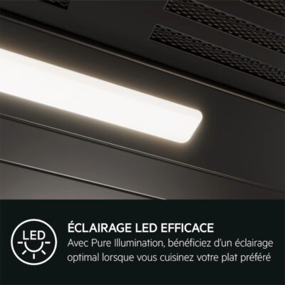 aeg gv77d91sb – hotte décorative murale 90 cm série 7000 silencetech